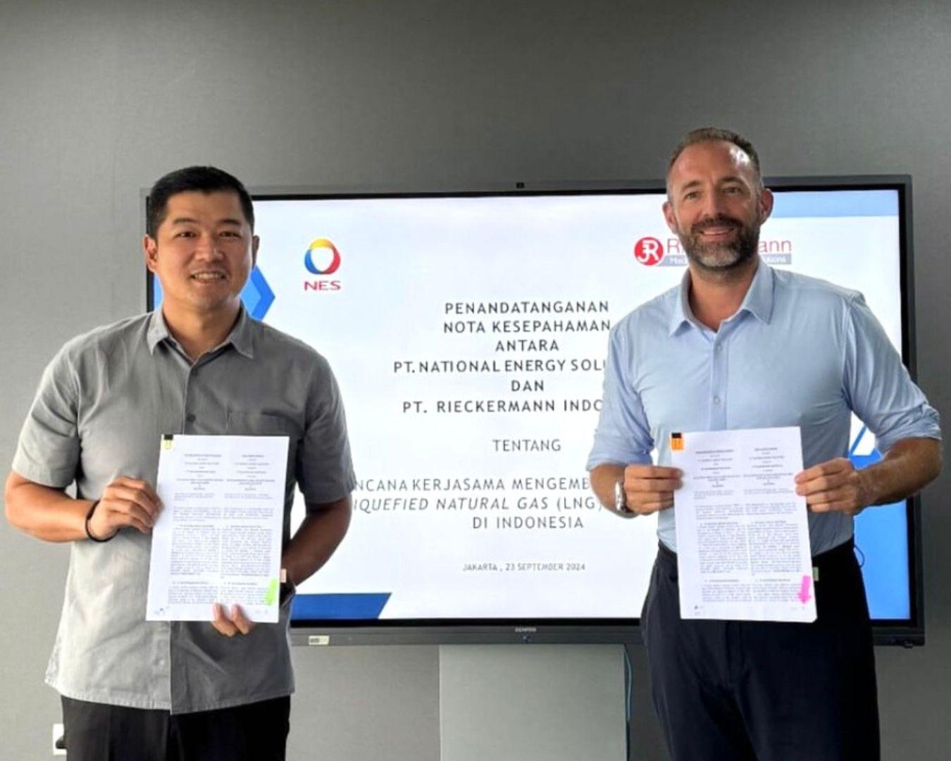 Penandatanganan Nota Kesepahaman antara  PT National Energy Solutions dan PT Rieckermann Indonesia.